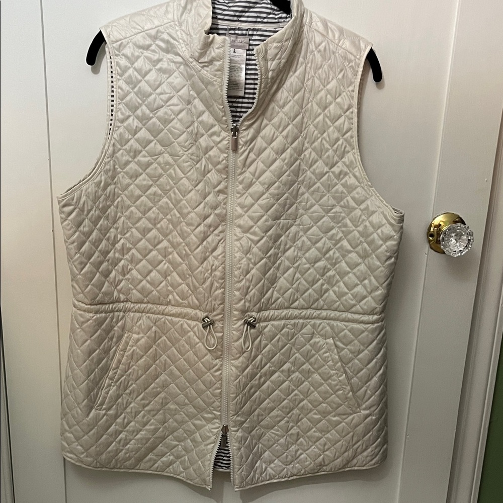 CHICO'S Quilted Winter White Vest